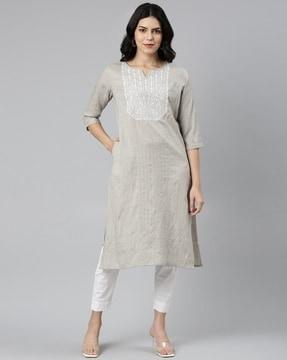 women striped a-line kurta