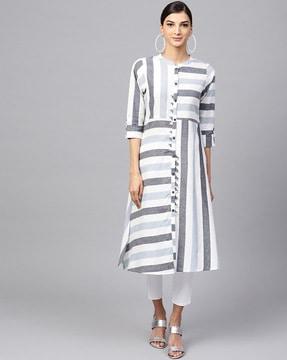 women striped a-line kurta