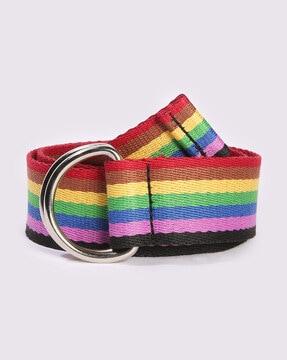 women striped belt