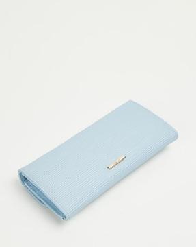 women striped bi-fold wallet