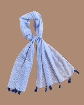 women striped chiffon stole