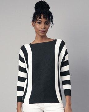 women striped fitted top