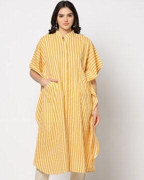 women striped kaftan kurta