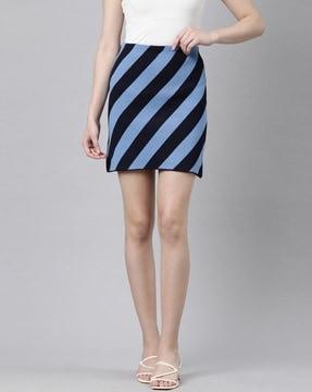 women striped pencil skirt