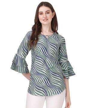 women striped regular fit tunic