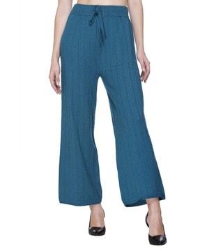 women striped relaxed fit palazzos