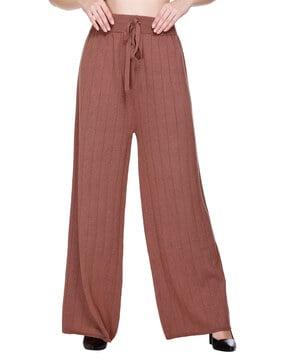 women striped relaxed fit palazzos