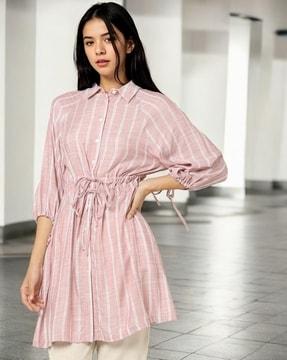 women striped relaxed fit tunic