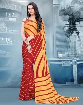 women striped saree