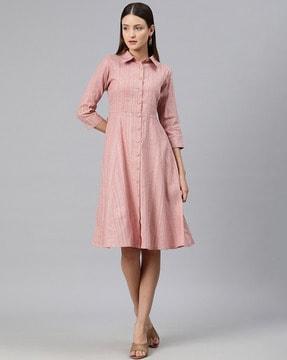 women striped shirt dress