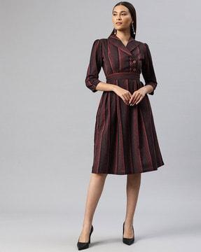 women striped shirt dress