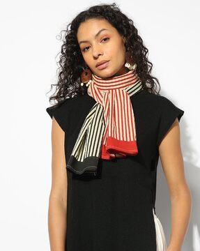 women striped stole