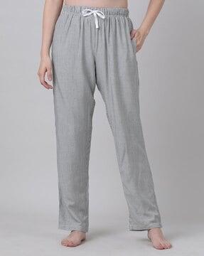 women striped straight track pants