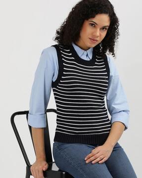 women striped sweatshirt tank sweatshirt