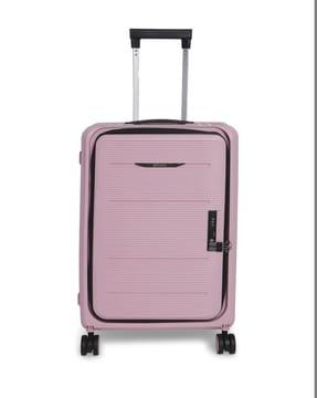 women striped trolley bag with tsa lock