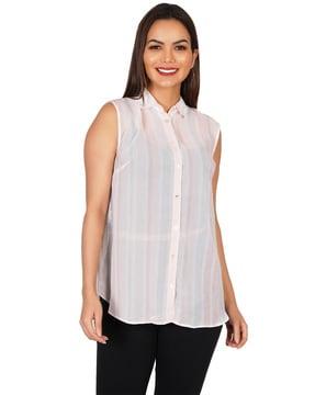 women striped tunic top