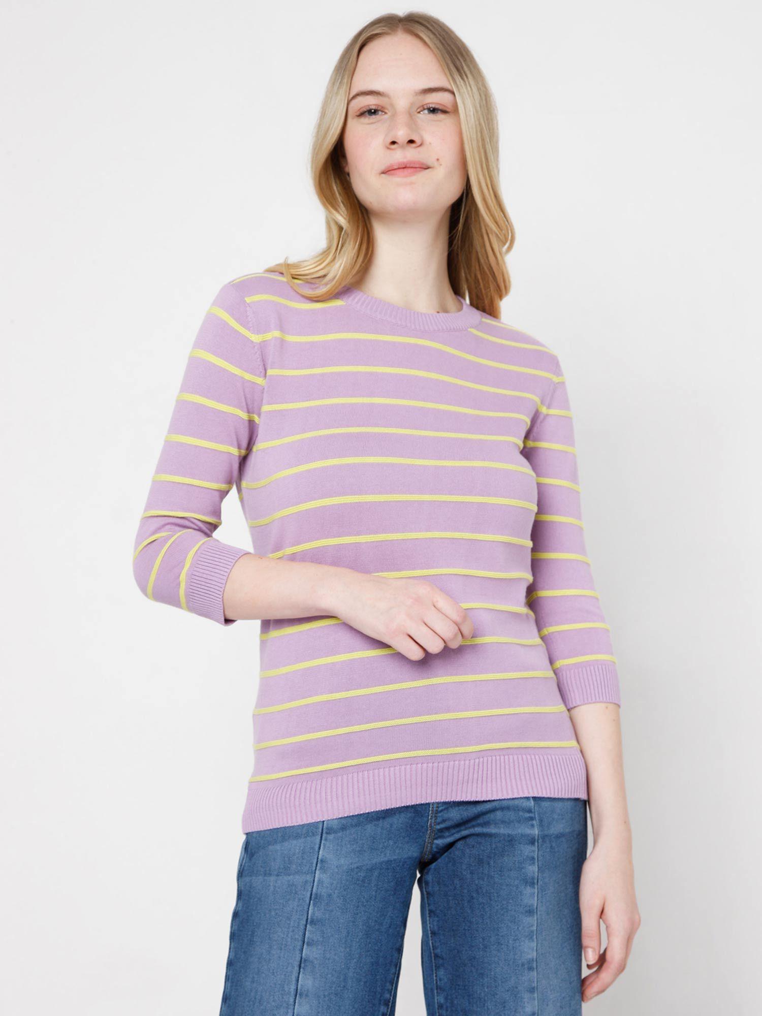 women stripes casual sweater