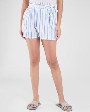 women stripes city shorts