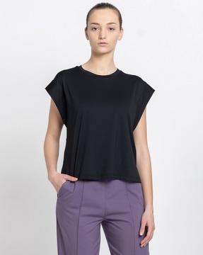 women studio training relaxed fit crew-neck t-shirt