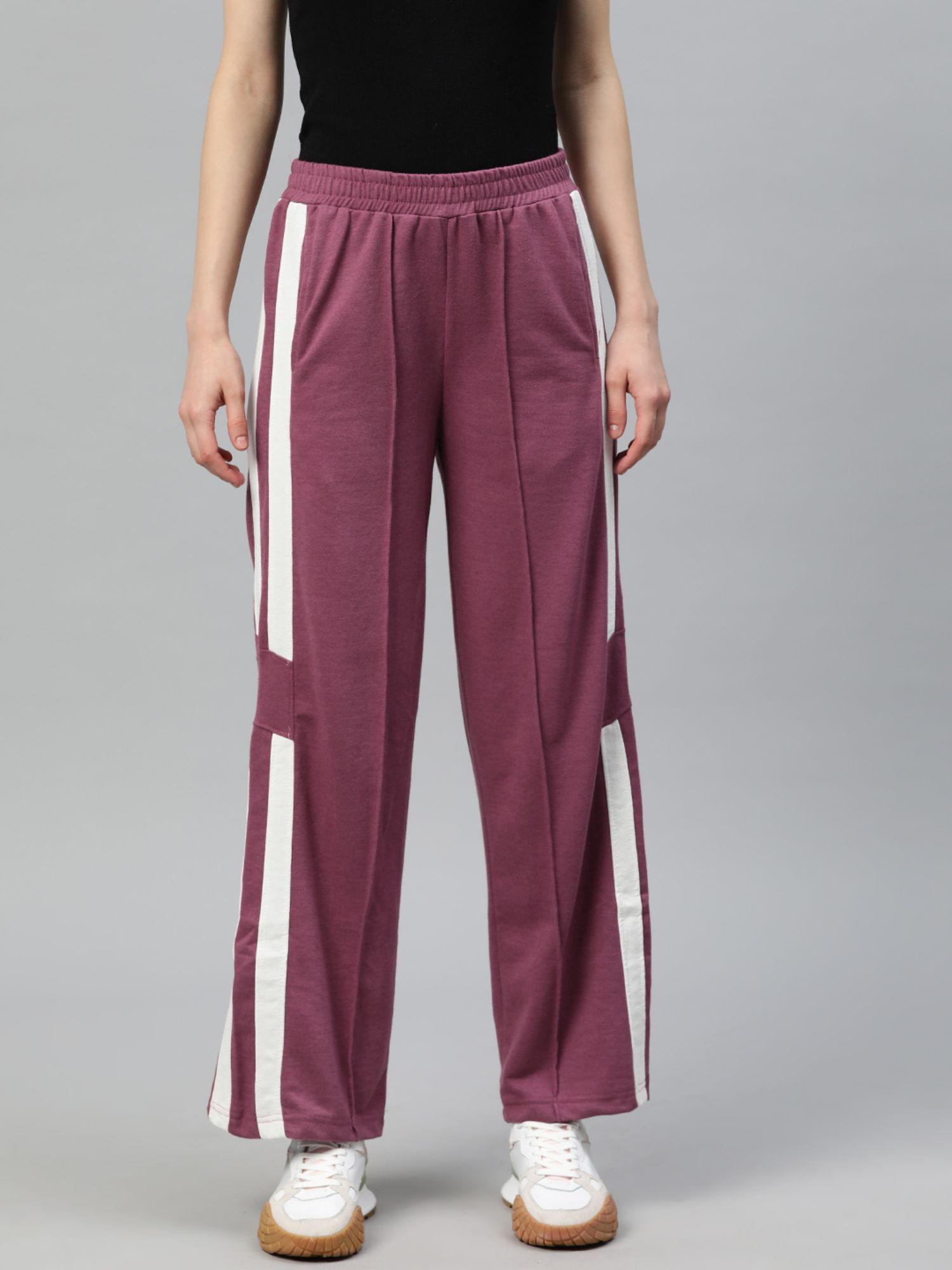 women stylish mauve track pant