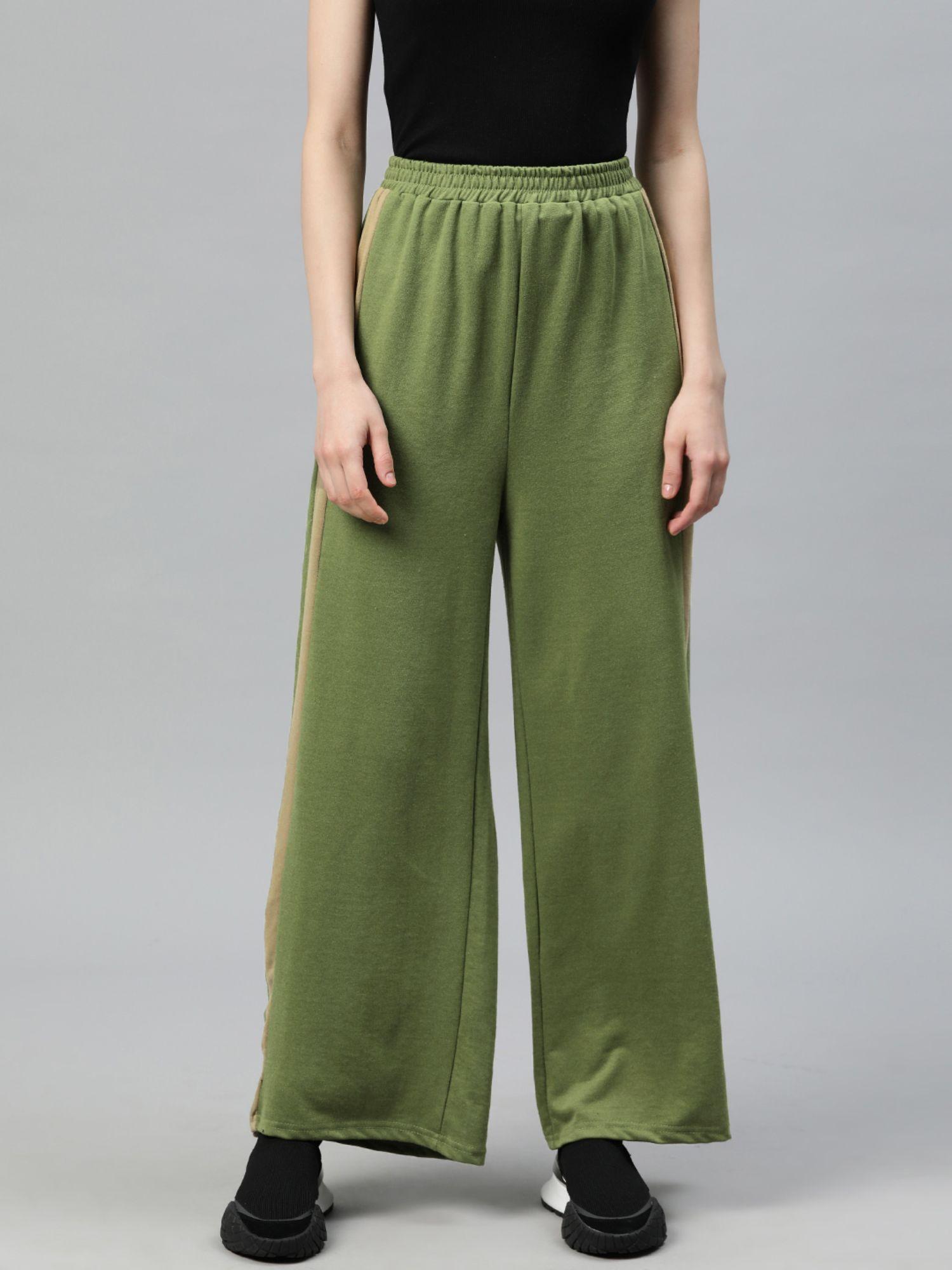 women stylish olive sweatpant