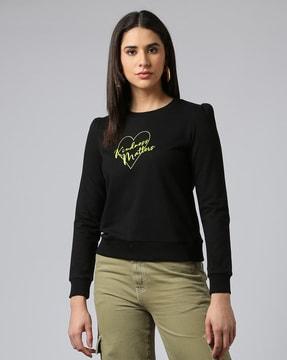 women sweatshirt with placement print