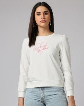 women sweatshirt with placement print