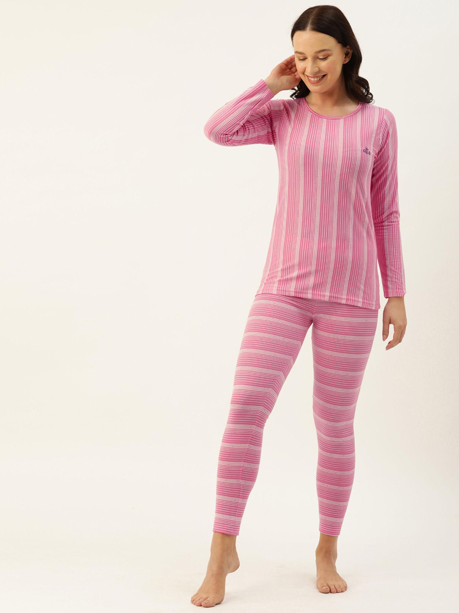 women t-shirt & pyjamas - pink