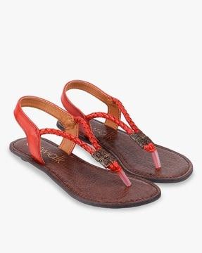 women t-strap flat sandals