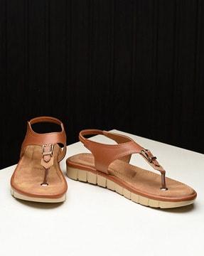 women t-strap sandals with slingback