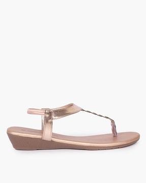 women t-strap slingback flat sandals