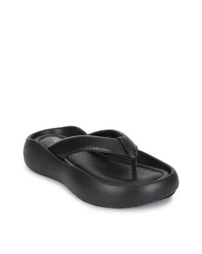 women t-strap slip-on flip-flops