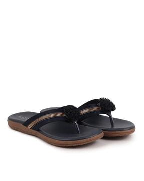 women t-strap slip-on flip-flops