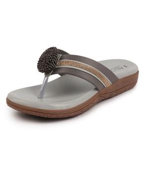 women t-strap slip-on flip-flops