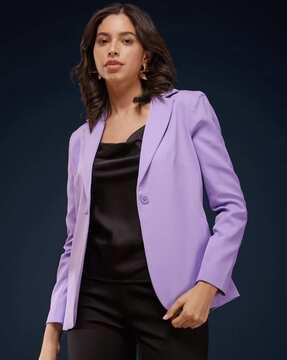 women tailored fit single-breasted blazer