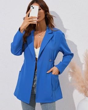 women tailored fit trench coat with insert pockets