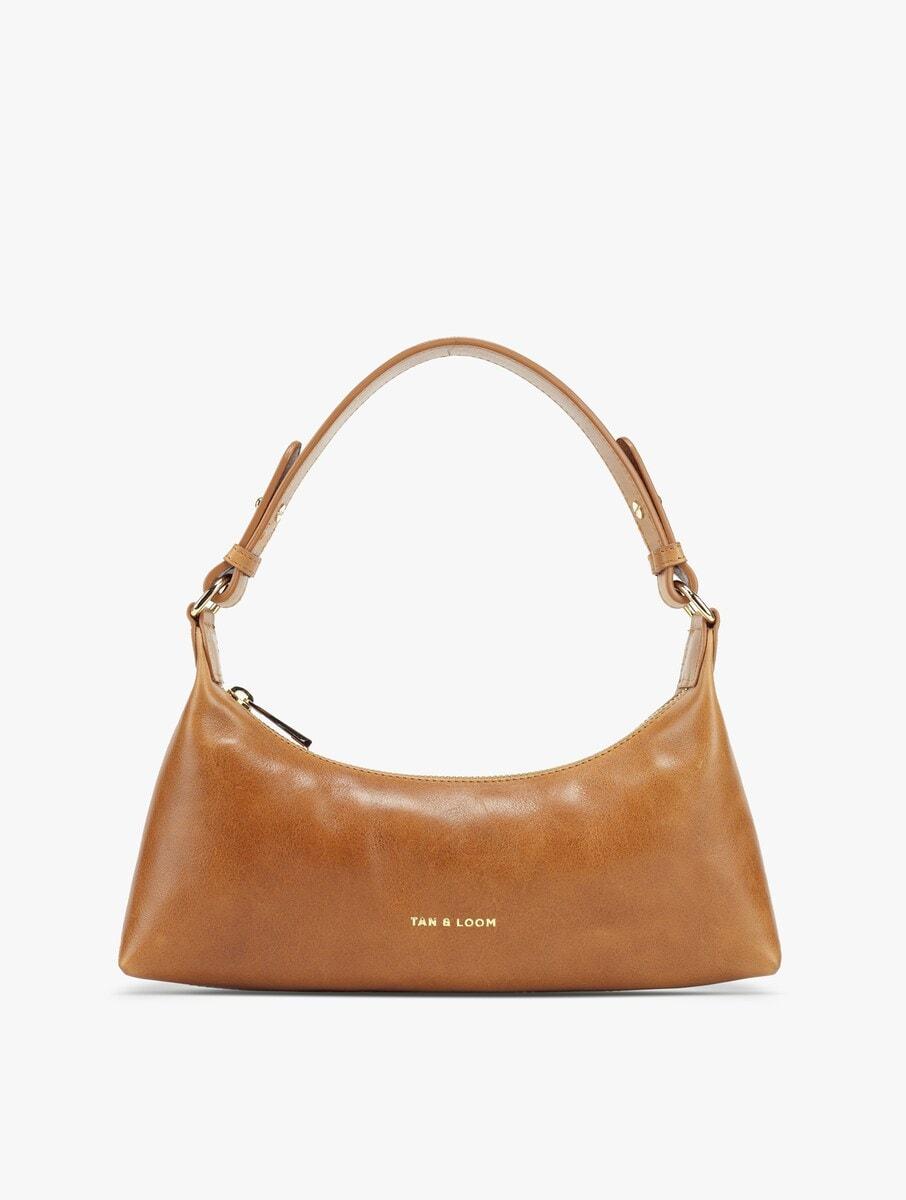 women tan brown leather tote bag
