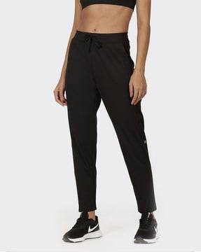 women tapered fit flat-front trousers