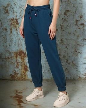 women tapered fit joggers with insert pockets