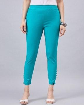 women tapered fit trousers with insert pockets