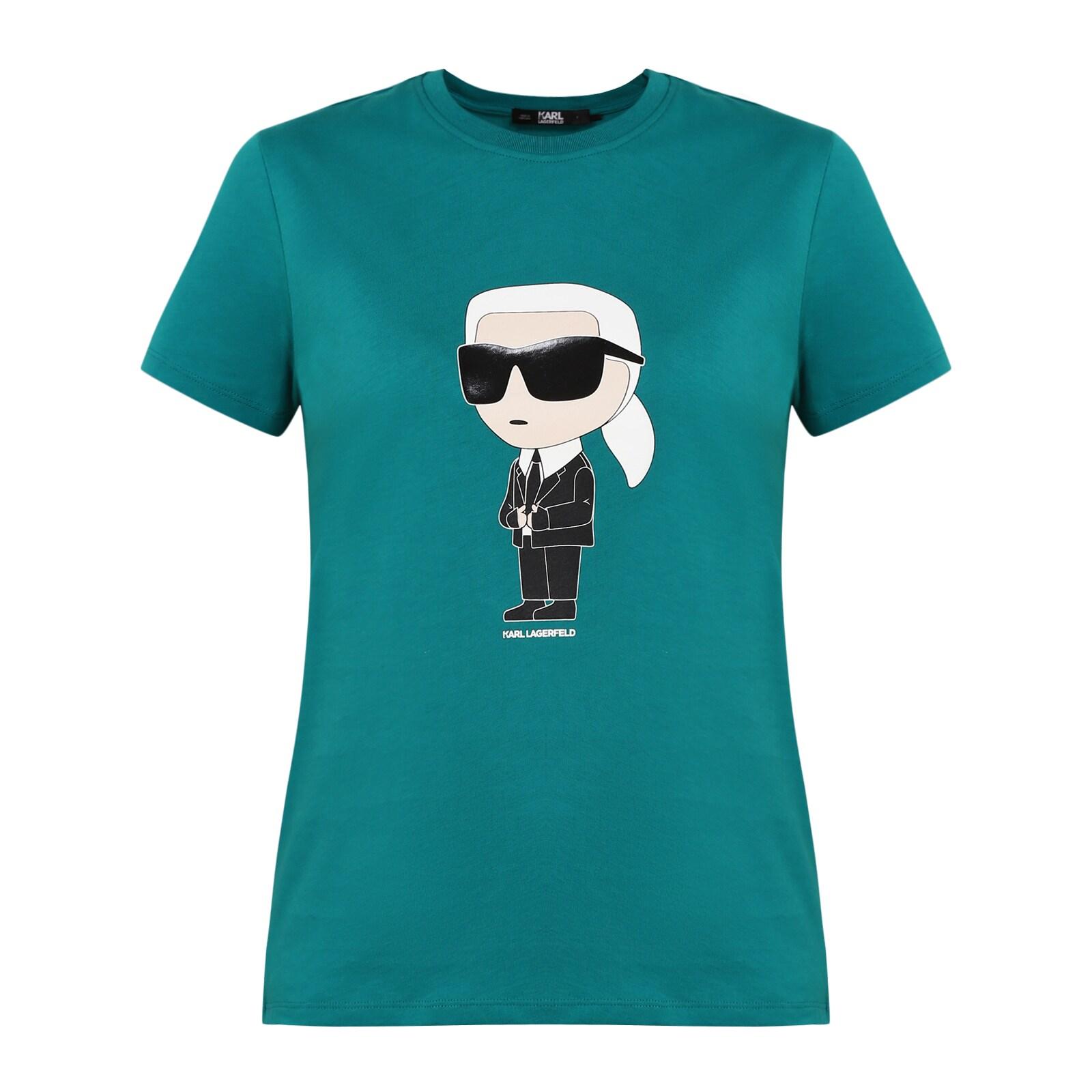 women teal ikonik 2.0 karl t-shirt