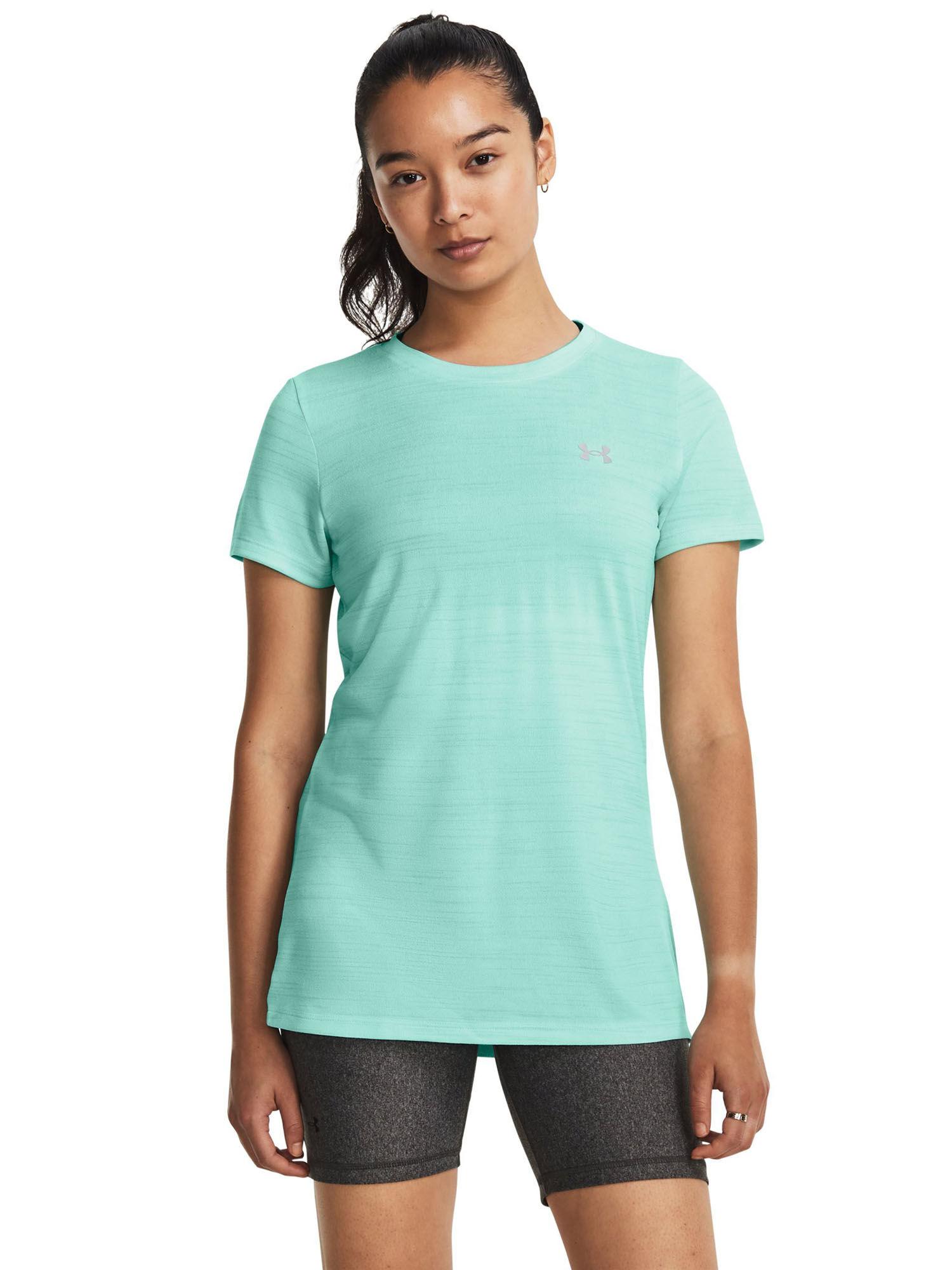 women tech tiger short sleeve t-shirt - blue