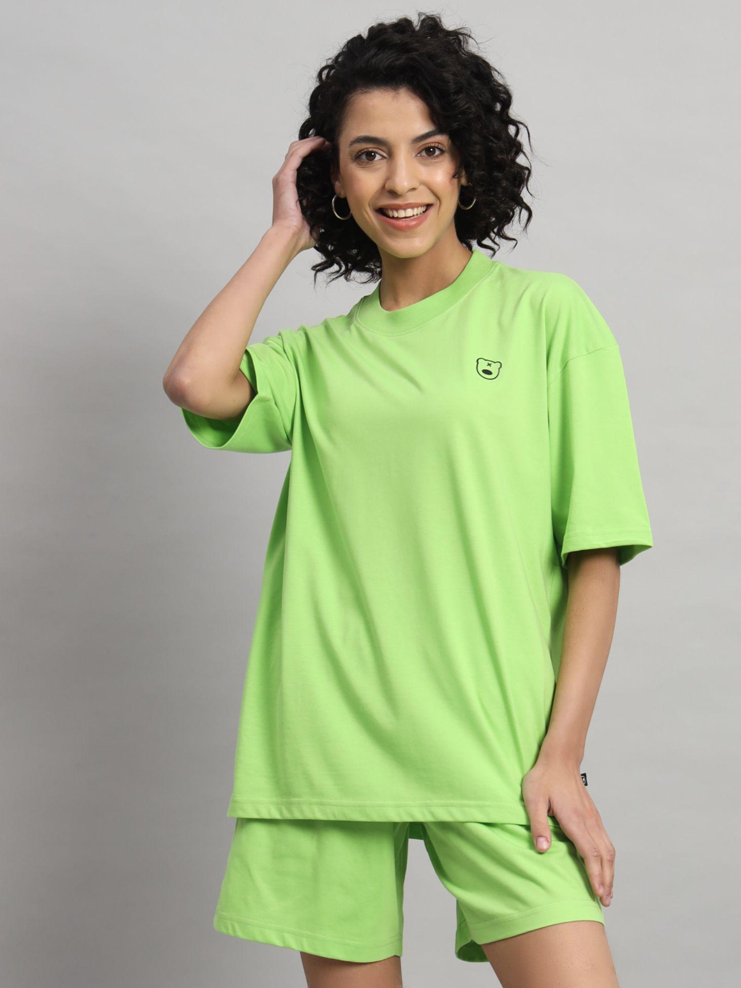 women teddy logo oversized parrot t-shirt