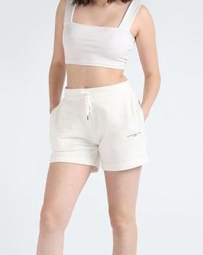 women terry shorts with insert pockets