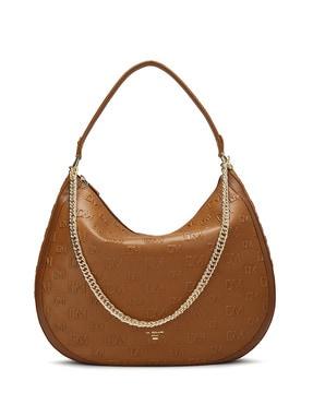 women texture hobo bag with chain strap