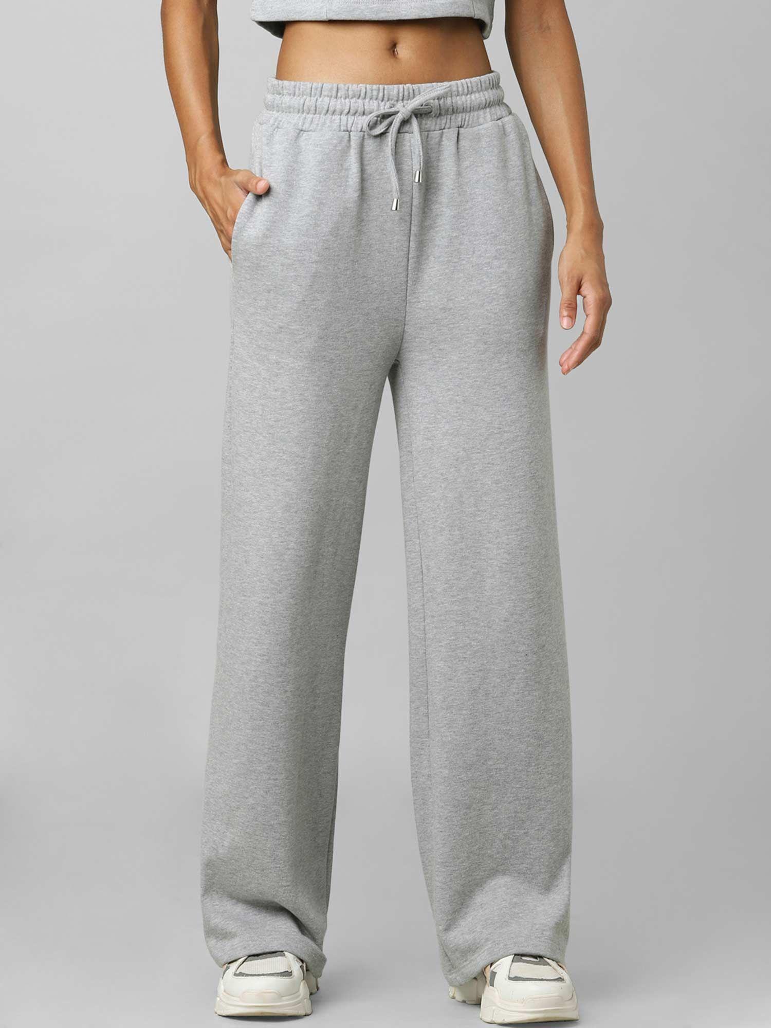 women textured grey joggers