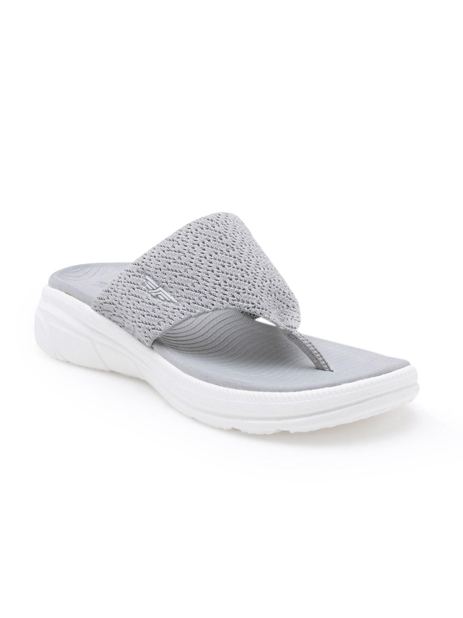 women textured grey sports sandal