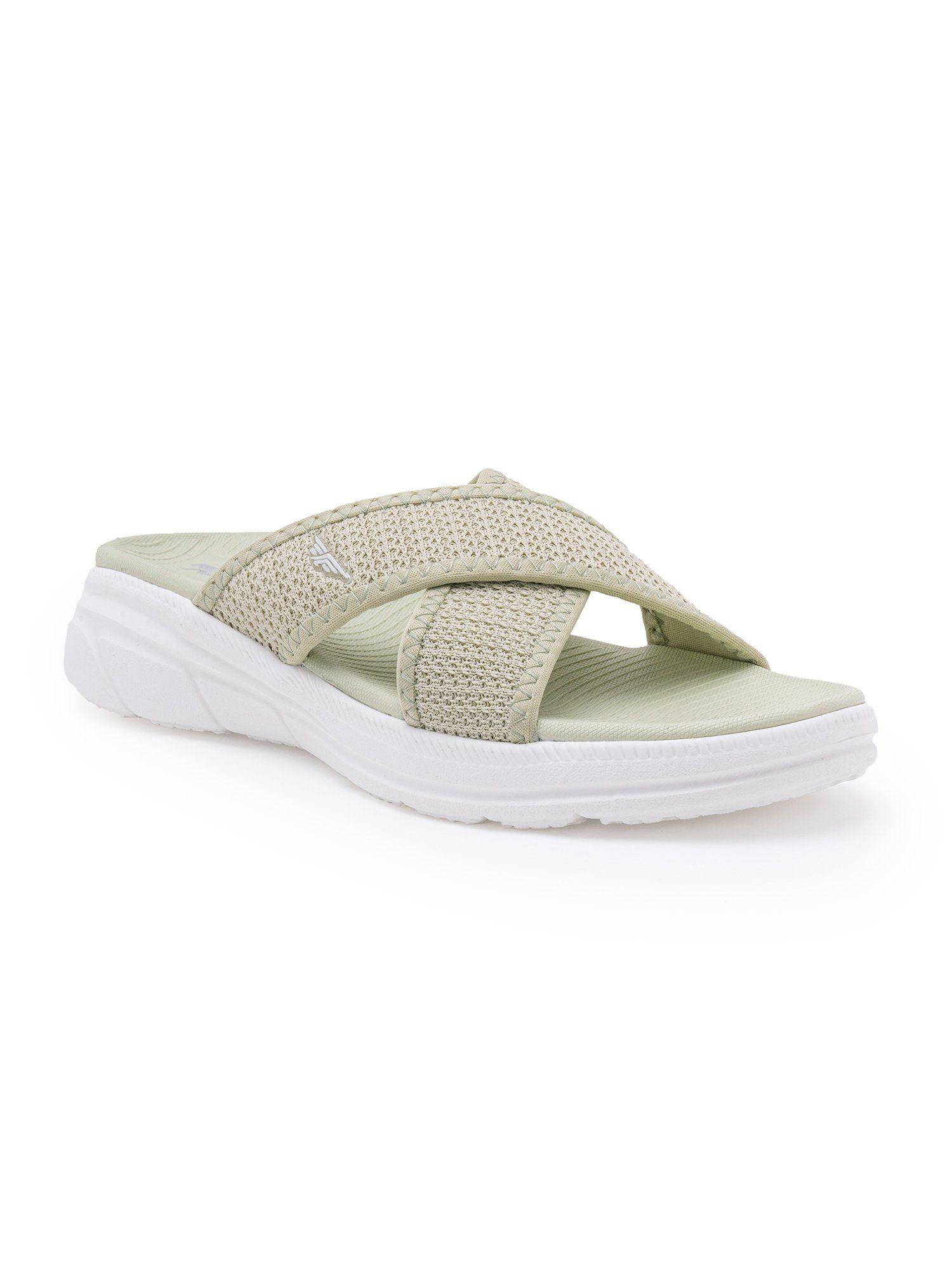 women textured mint green sports sandals