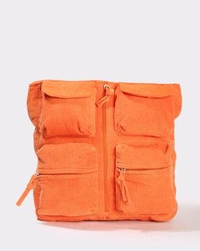 women textured rust shoulder bag