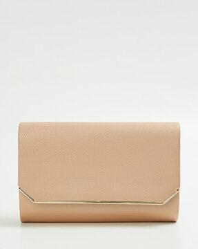 women textured sling clutch